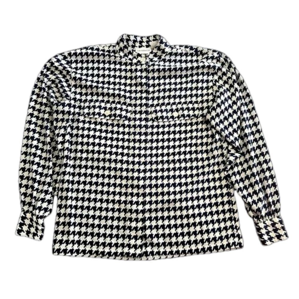 Liz Claiborne Collection Polyester Long Sleeve Collarless Button Down Blouse 8